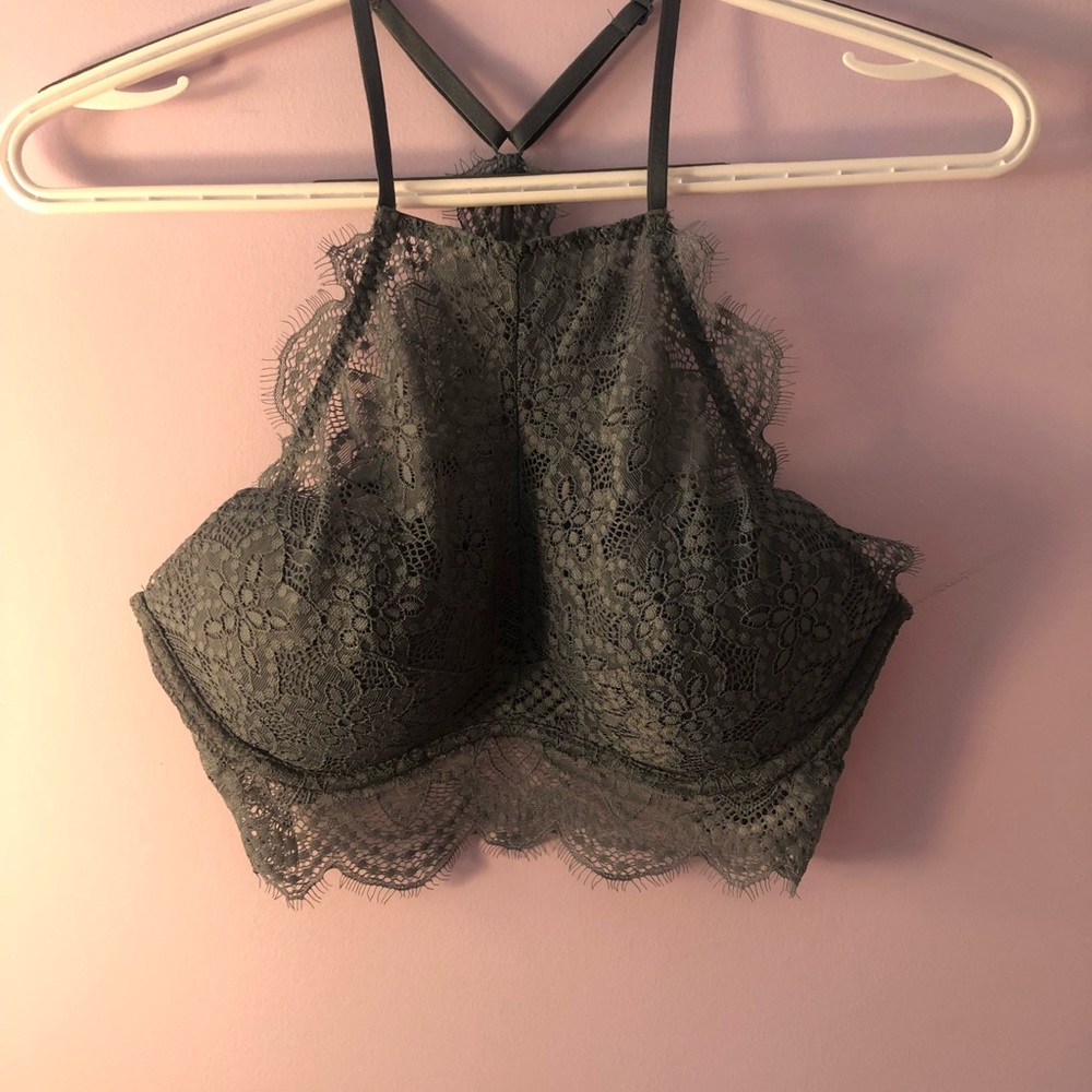 PINK lace bralette halter top